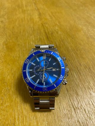 Reloj NOTONR  Cronógrafo Azul y Plateado