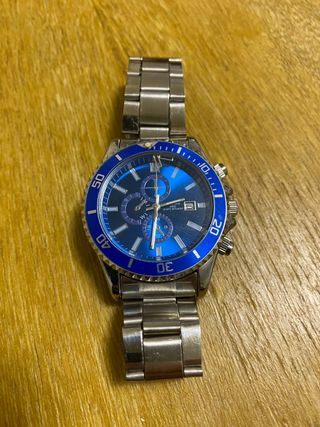 Reloj NOTONR  Cronógrafo Azul y Plateado