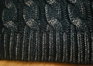 Jersey Zara trenzado negro talla M