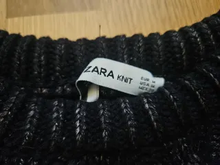 Jersey Zara trenzado negro talla M