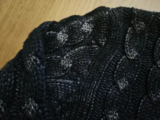 Jersey Zara trenzado negro talla M