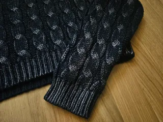 Jersey Zara trenzado negro talla M