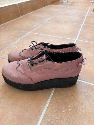 Zapatos de plataforma con cordones