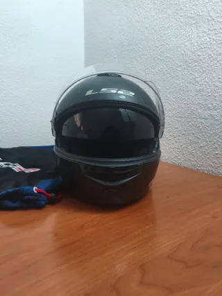 Casco Moto LS2 Talla S/L Negro Mate