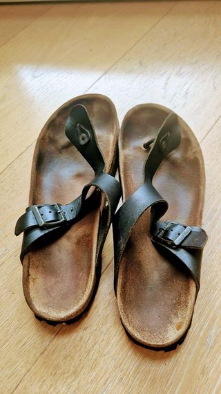 Sandali Birkenstock Uomo 42 Neri Marroni