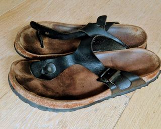 Sandali Birkenstock Uomo 42 Neri Marroni