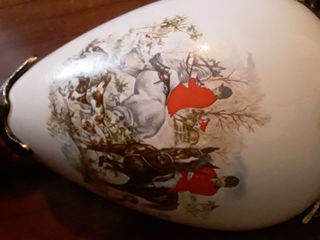 Jarrón Bronce y Cerámica Decorado