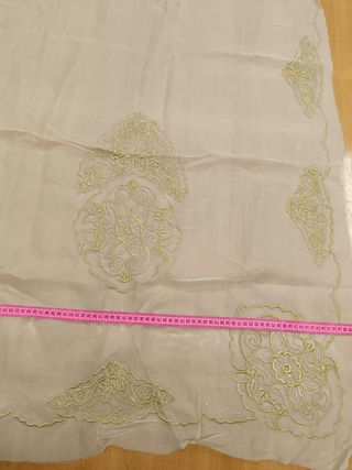 Delantal fallera seda bordado oro sin lent. 104cm