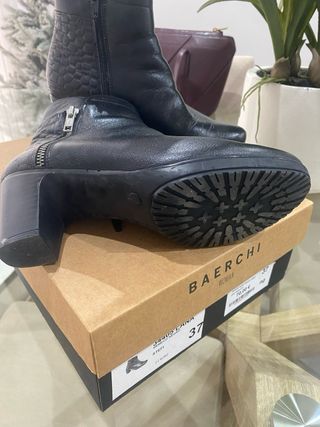 Botines Baerchi Lana Negro Tacon Talla 37