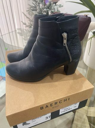 Botines Baerchi Lana Negro Tacon Talla 37