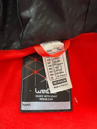 Cazadora de nieve para 12 años