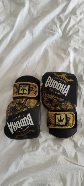 Guantes Boxeo Buddha 14 oz Negro/Dorado