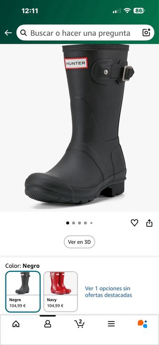 Botas Hunter Negras Talla 40/41 SIN ESTRENAR