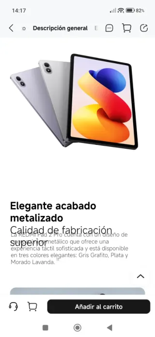 Xiaomi Redmi Pad 2 Pro "Color Plata" 6GB/128GB.