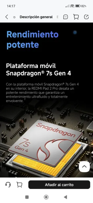 Xiaomi Redmi Pad 2 Pro "Color Plata" 6GB/128GB.