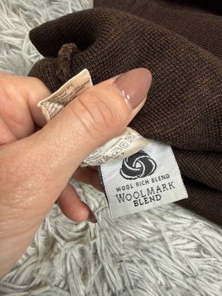 Lacoste vintage brown wool blend cardigan XL