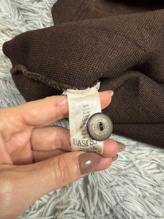 Lacoste vintage brown wool blend cardigan XL