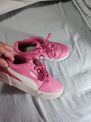 Zapatillas Puma Rosa y Blancas