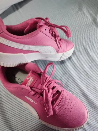 Zapatillas Puma Rosa y Blancas