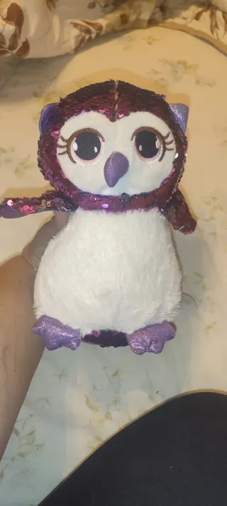 Peluche gufo con paillettes