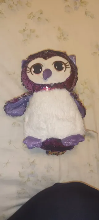 Peluche gufo con paillettes