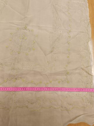 Delantal fallera seda bordado oro sin lent. 104cm