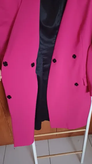 Vestido Zara rosa  con cinturón negro