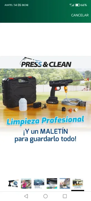 Pistola Lavado Alta Presión Portátil Recargable