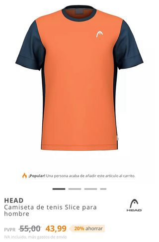 Camiseta HEAD naranja Talla S