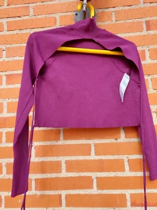 Jersey Morado Espalda Abierta Talla M Zara