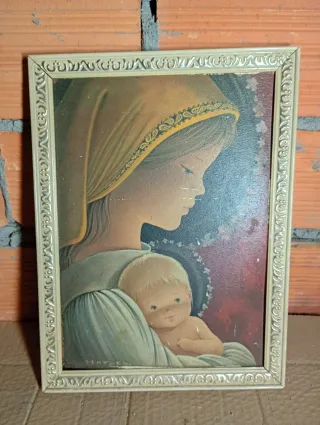 Cuadro religioso Virgen y Niño
