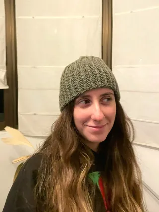 Gorro verde caqui/oliva