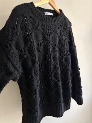 Jersey grueso Zara negro