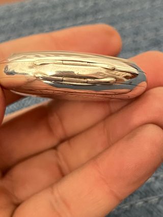 longines de bolsillo en caja de plata J Ombredane