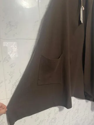 Chaleco de punto talla única marrón