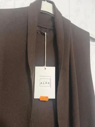 Chaleco de punto talla única marrón