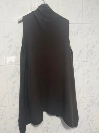 Chaleco de punto talla única marrón