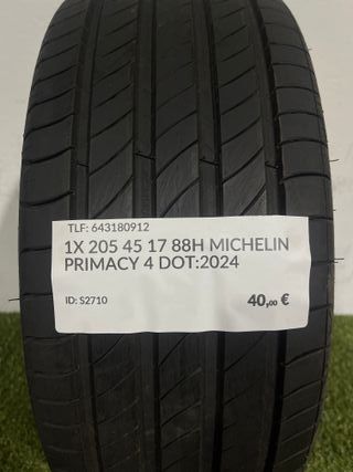205 45 17 88H MICHELIN PRIMACY 4