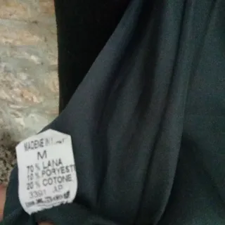 Cappotto donna lana nero/grigio