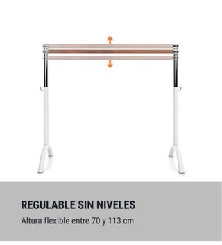 Barra de ballet portátil con altura regulable.