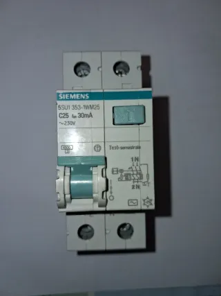 Interruttore Siemens 25A 30mA 230V
