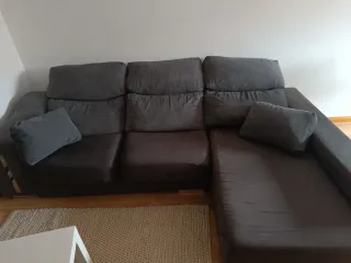 Sofá Chaiselongue Gris Oscuro