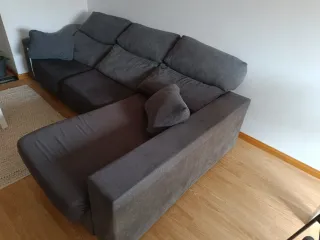 Sofá Chaiselongue Gris Oscuro