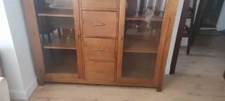 Vitrina Aparador Madera y Cristal