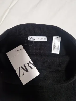 Falda punto Zara negra