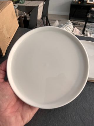 6 Platos La Porcellana Bianca Ø17 cm Nuevos