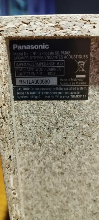 2 Altavoces Panasonic SB-PM02 Negros