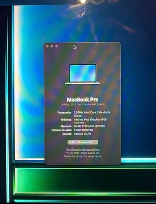 MacBook Pro i7 16GB RAM 512gb