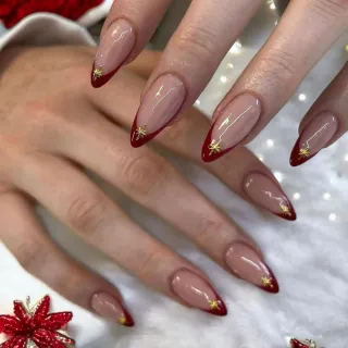 Uñas Semi y Gel Rosa y Plateado