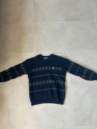 Jersey Lacoste Azul y Marrón